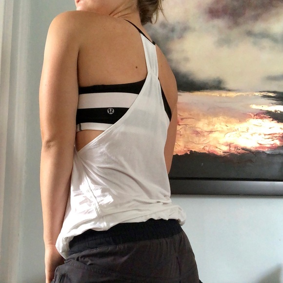 Lululemon black and white tank top - Picture 2 of 4